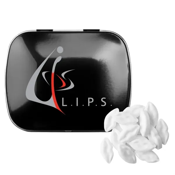 Black color option for Domed Tin With Lip Shaped Mints