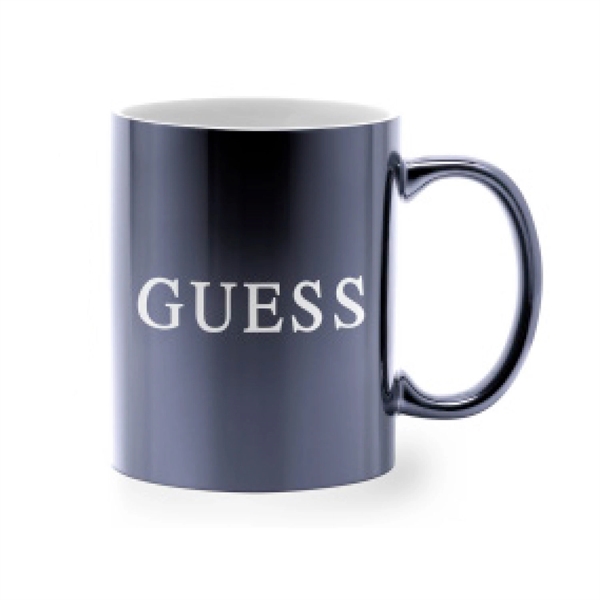 Iridescent Gunmetal color option for 11oz. Metallic Ceramic Mug