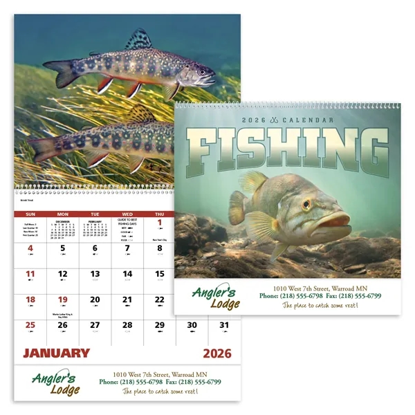 White color option for Fishing Spiral Calendar