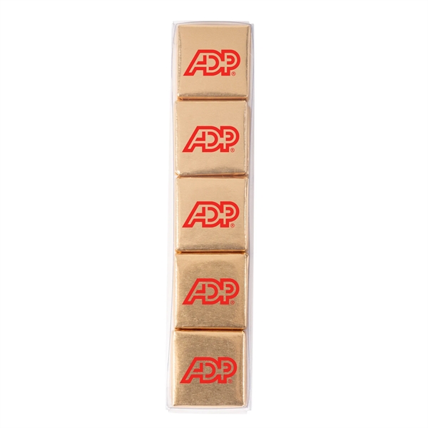 Gold color option for Ten Piece Chocolate Foiled Square Acetate