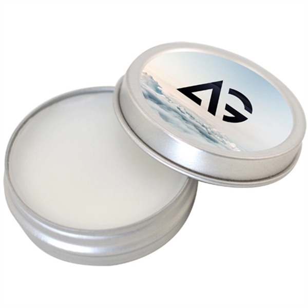 Silver color option for Lip Balm In Small Metal Tin