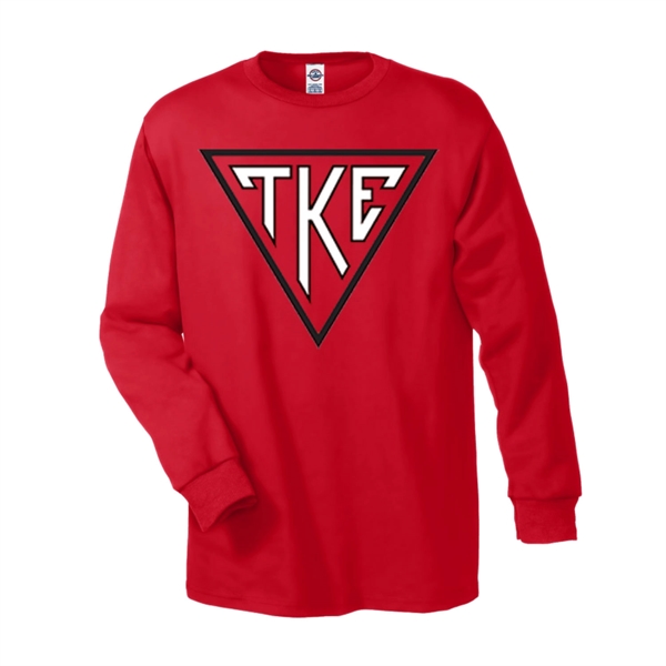 Red color option for Adult Long Sleeve Tee