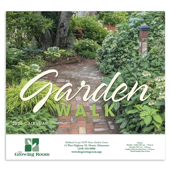 White color option for Garden Walk Stapled Calendar