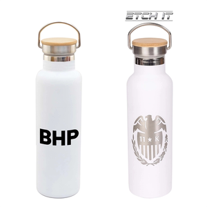 Photo of 20oz. Stainless Steel Insulated Vacuum Bottle W/Bamboo Lid