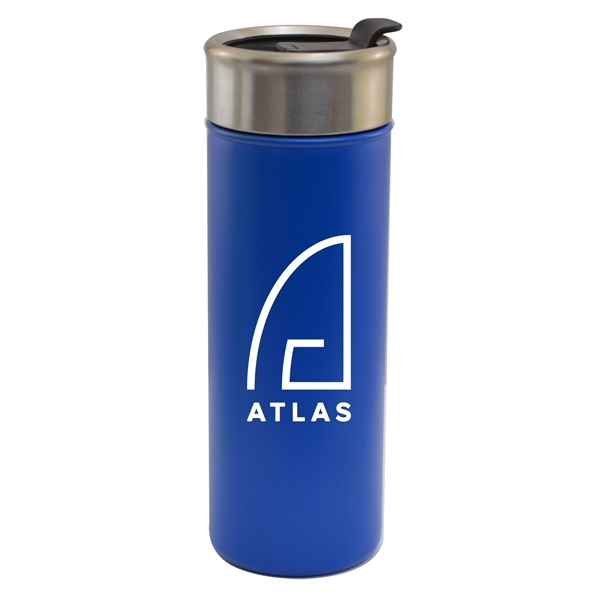 Blue color option for 18oz. Vacuum Tumbler With Flip Closure Lid