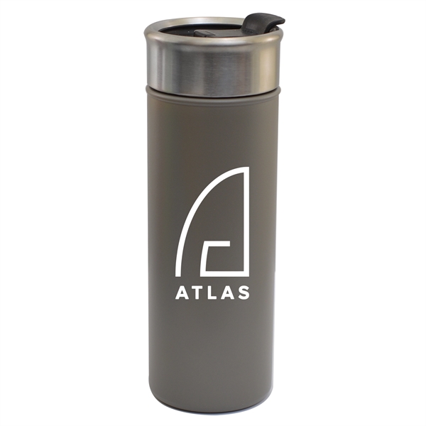 Gray color option for 18oz. Vacuum Tumbler With Flip Closure Lid