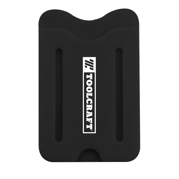 Black color option for Silicone Phone Wallet W/ Finger Slot