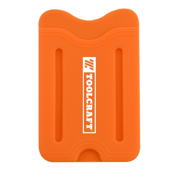Orange color option for Silicone Phone Wallet W/ Finger Slot