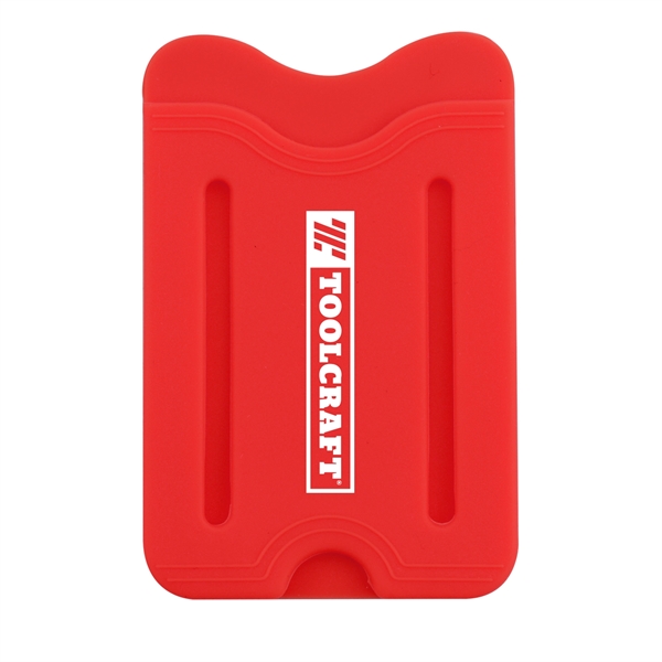 Red color option for Silicone Phone Wallet W/ Finger Slot