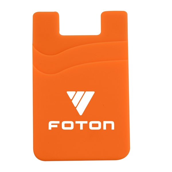 Orange color option for Smartphone Dual Pocket Silicone Phone Wallet