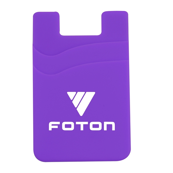 Purple color option for Smartphone Dual Pocket Silicone Phone Wallet