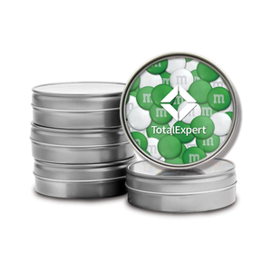 Photo of 1.5 Oz. Color Choice M&M's® In Silver Tin Custom Printed Lid
