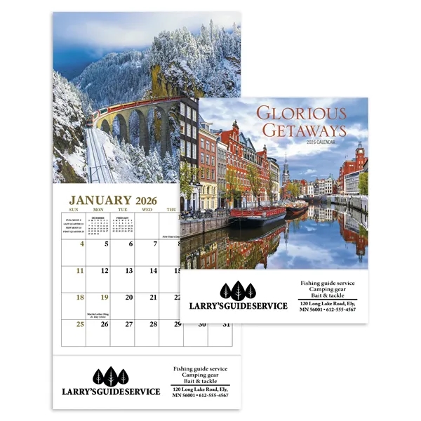 White color option for Glorious Getaways Mini Calendar