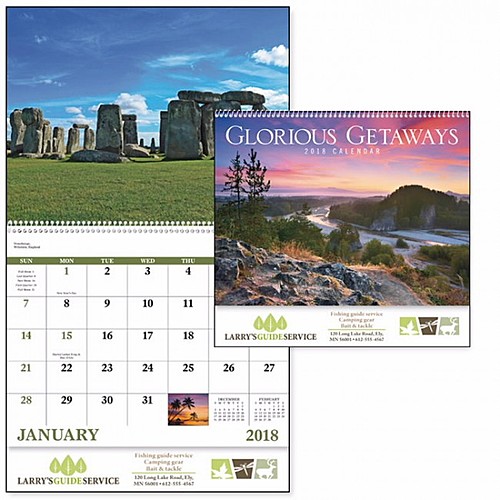 Photo of Glorious Getaways Spiral Calendar