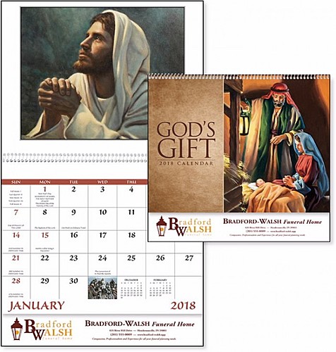 Photo of God's Gift Funeral Pre Planning Sheet Spiral Calendar