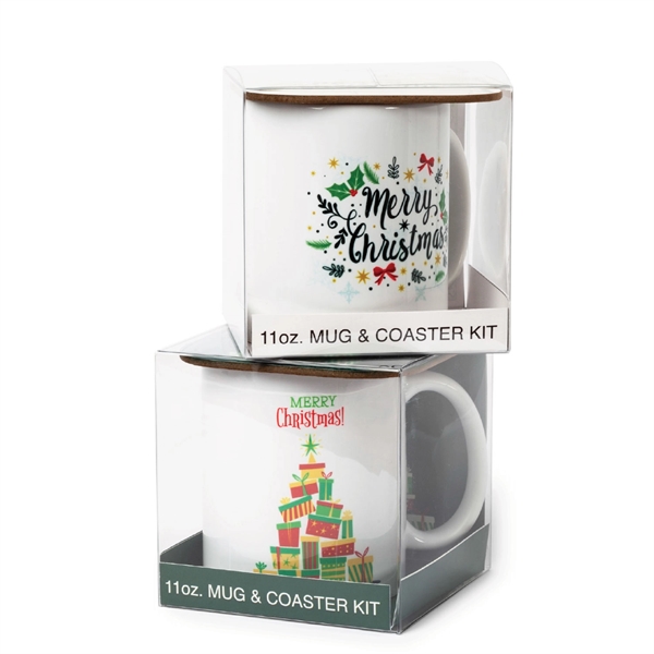 White color option for Mug & Hard Coaster Gift Set