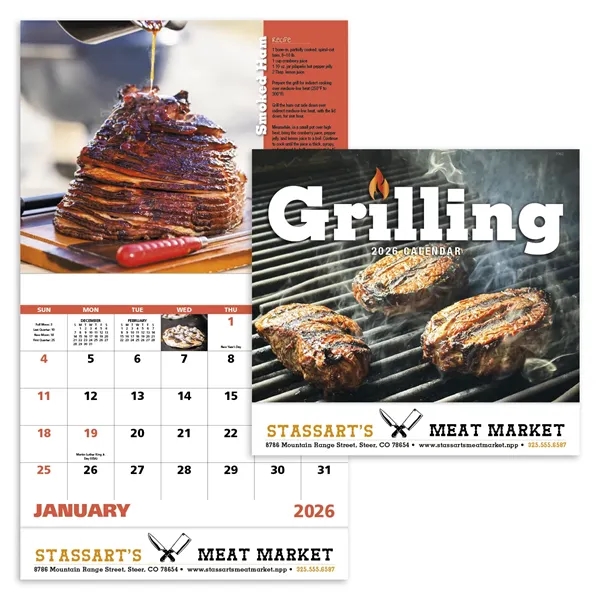 White color option for Grilling Stapled Calendar