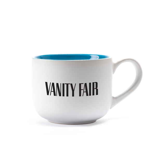 White-Blue color option for Ceramic Mug 14oz