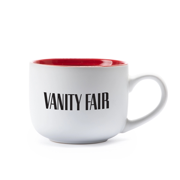 White-Red color option for Ceramic Mug 14oz