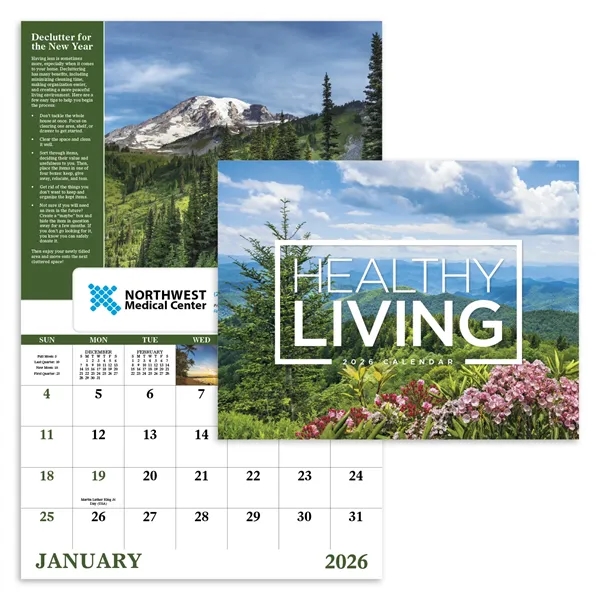 White color option for Healthy Living Window Calendar