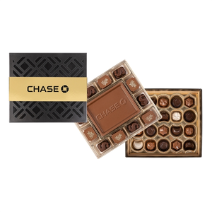 Photo of Medium Deluxe Chocolate Gift Box With Gold Band