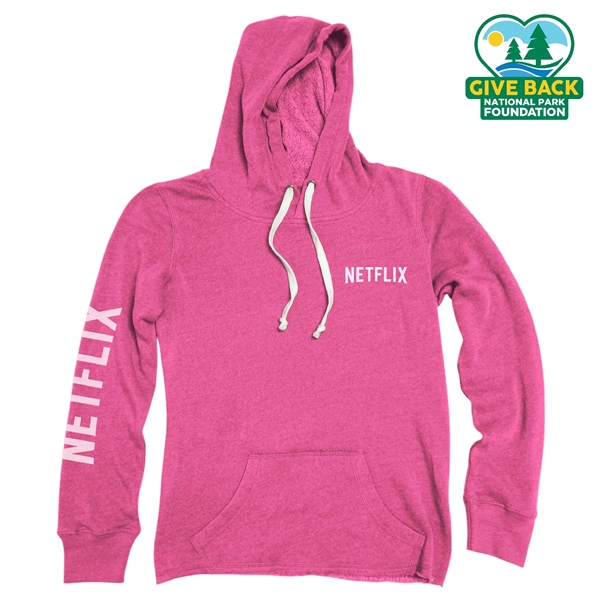 Coral color option for Ace Ladies' Whisper Fleece Pullover Hoodie