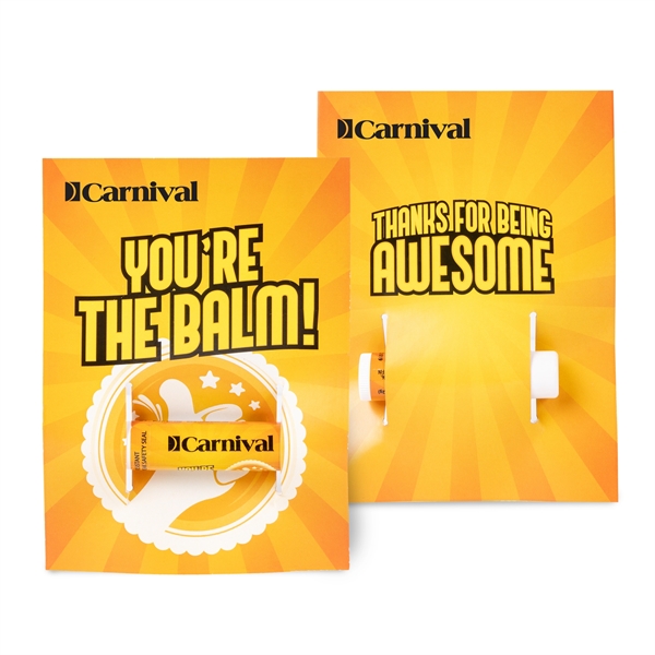 White color option for Lip Balm On Full Color Custom Card (Non Spf)