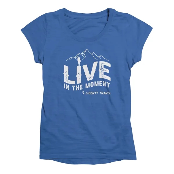 Palace Blue color option for Ace Ladies' Slub Scoop Neck T Shirt