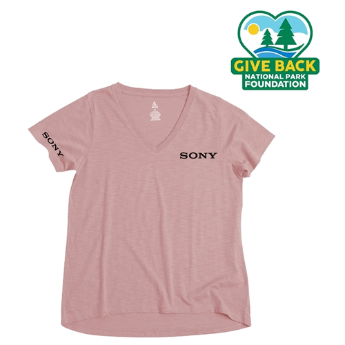 Main photo of Ace Ladies' Slub A Line V Neck T Shirt