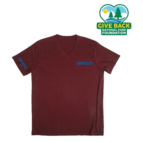 Main photo of Ace Men's Slub V Neck T Shirt S/S Crew Neck