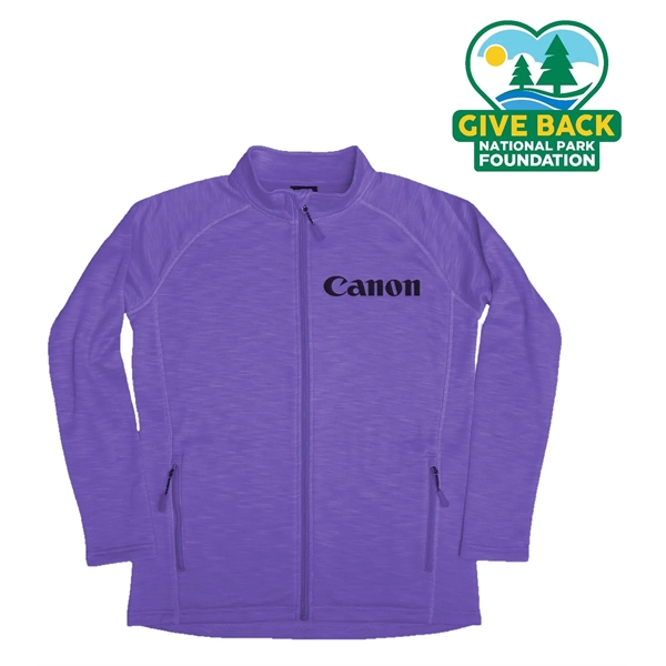 Amethyst color option for Ace Ladies' Full Zip Space Dye Track Jacket