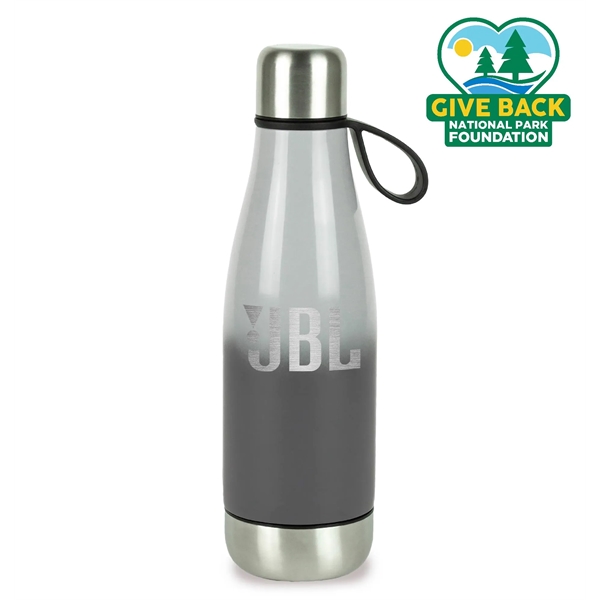 Glacier Grey color option for Ombre Double Entry Stainless Steel Water Bottle