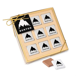Photo of Nine Piece Chocolate Foiled Square Gift Box