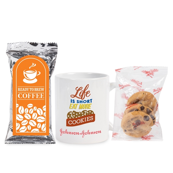 White color option for Mrs. Fields® Cookies And Coffee Mug Set