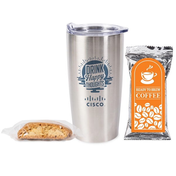 Stainless Steel color option for Coffee Pack And Biscotti Tumbler Set