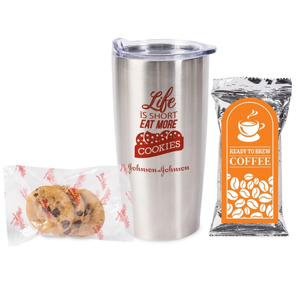 Stainless Steel color option for Mrs. Fields® Cookies And Coffee Tumbler Set