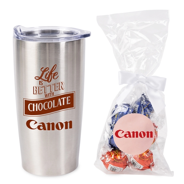 Stainless Steel color option for Lindt Truffles Tumbler Set