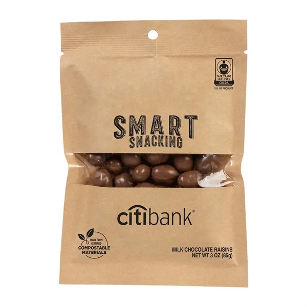 Kraft color option for Fair Trade Milk Chocolate Raisins In Eco Kraft Pouch