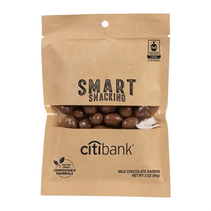 Photo of Fair Trade Milk Chocolate Raisins In Eco Kraft Pouch