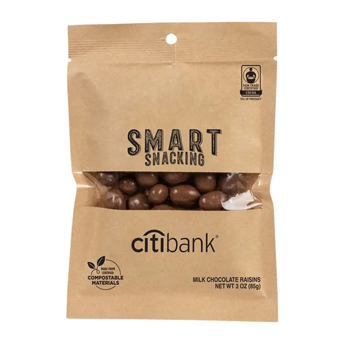 Main photo of Fair Trade Milk Chocolate Raisins In Eco Kraft Pouch