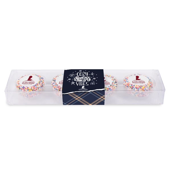 Clear color option for Custom Dipped Sandwich Cookies   4pc
