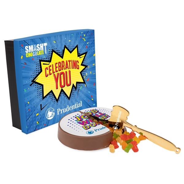 White color option for Smash Chocolate Cake W/ Gummy Bears & Color Topper