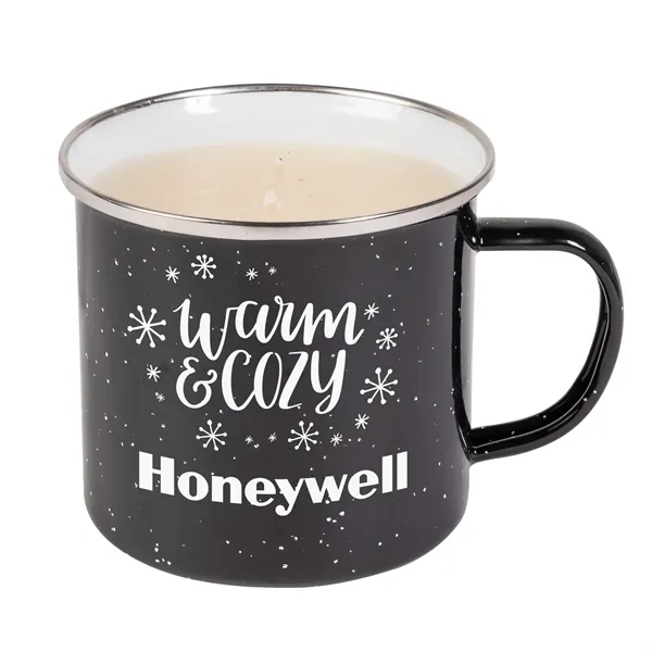 Black color option for 12 Oz Enamel Camping Mug Scented Candle In Custom Gift Box