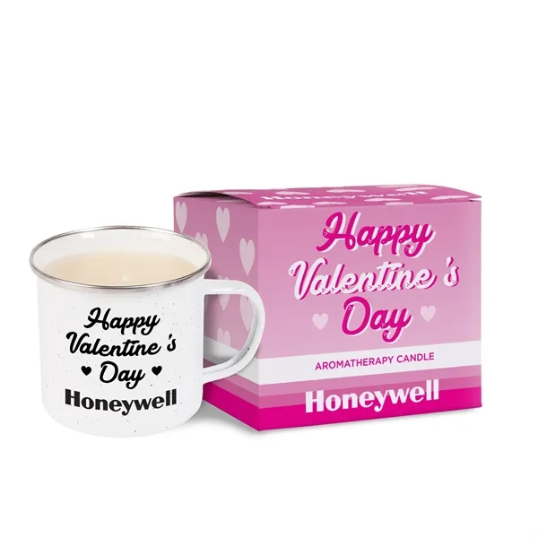 White color option for 12 Oz Enamel Camping Mug Scented Candle In Custom Gift Box