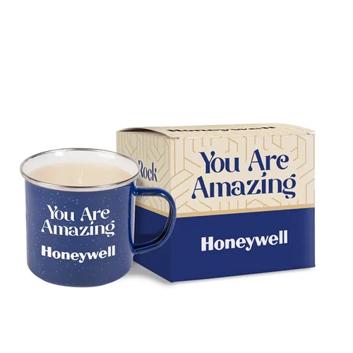 Main photo of 12 Oz Enamel Camping Mug Scented Candle In Custom Gift Box