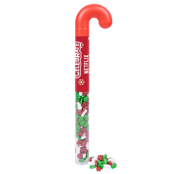 Clear color option for Holiday Candy Tube   Frostys Forest Candies