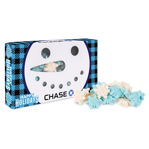 Main photo of Snowman Die Cut Box With Gummy Glitter Snowflakes