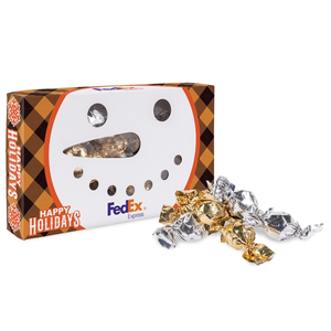 Photo of Snowman Die Cut Box With Twist Wrapped Truffles