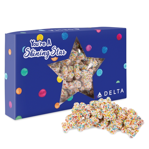 Red color option for You're A Star Die Cut Box With Gummy Crispy Crunch Bears