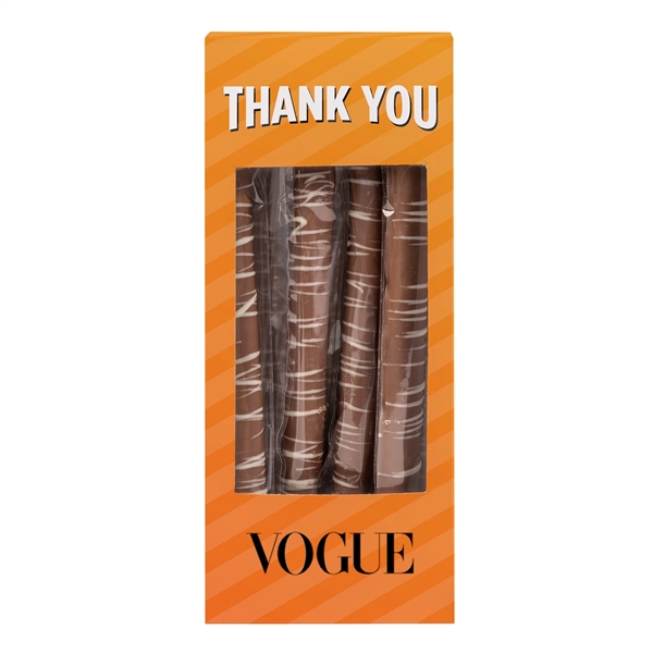 White color option for Pretzel Rods   Milk Chocolate